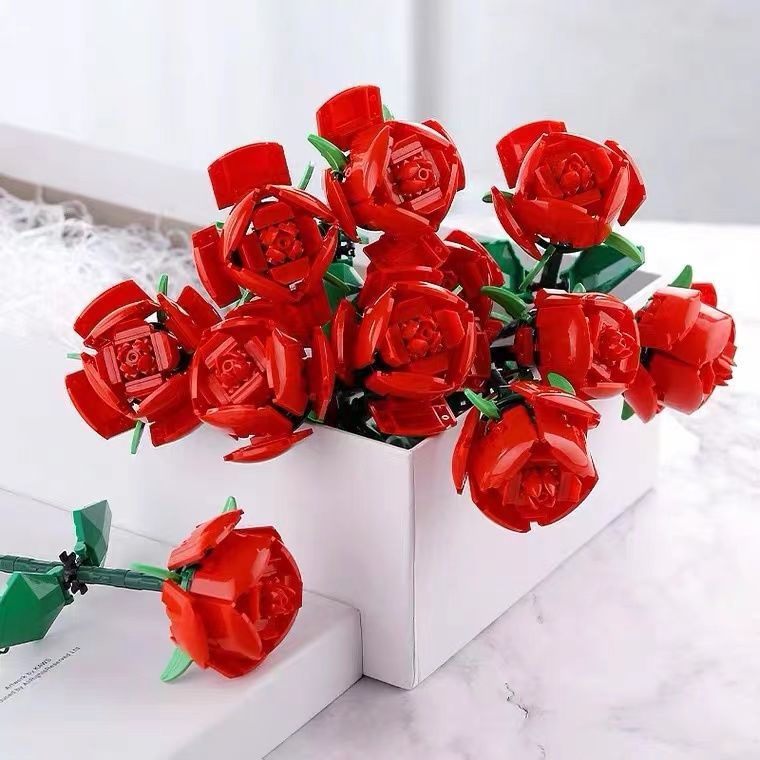 Bộ Đồ Chơi Lắp Ráp Lego Hình Bó Hoa Hồng Sáng Tạo Cho Cặp Đôi
