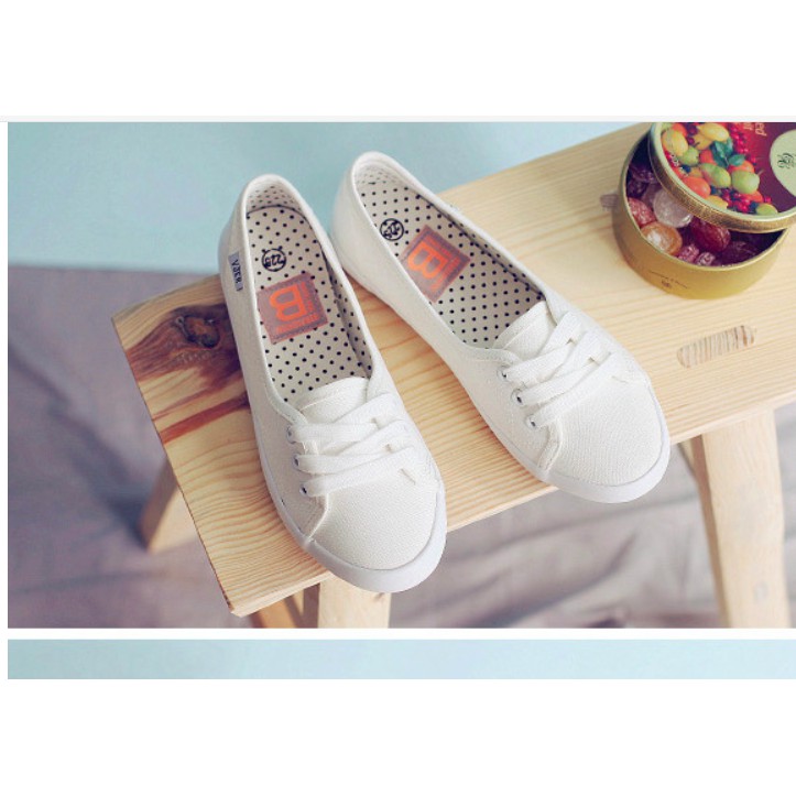 Giày slip on vải cotton giả dây siêu mềm siêu nhẹ thoáng mát | BigBuy360 - bigbuy360.vn