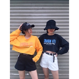 ÁO CROP TAY DÀI ( KÈM CLIP HÌNH THẬT )