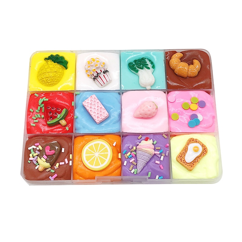 Bộ slime Bùn slime 12 Màu Sắc Đa Dạng Cho Trẻ Em