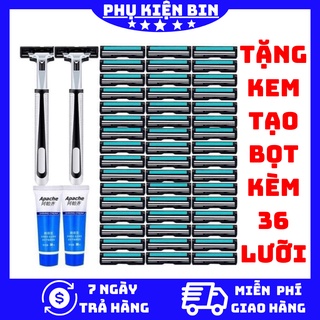 SET DAO CẠO RÂU + 36 LƯỠI DAO CẠO THAY THẾ