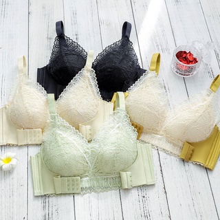 Áo Lót Nâng Ngực Phối Ren Hoa Thiết Kế Cài Trước Quyến Rũ