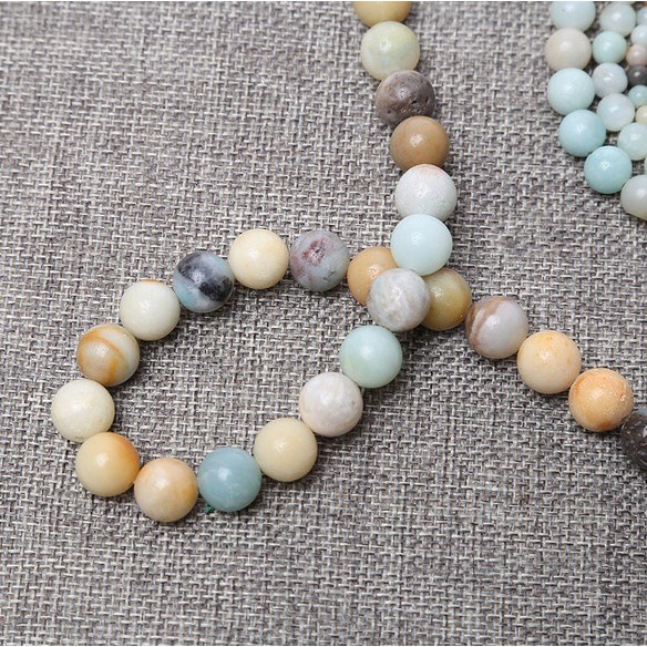 Chuỗi hạt đá tròn tự nhiên nhiều màu 1 dây 4/ 6/ 8/ 10/ 12mm dùng làm trang sức độc đáo