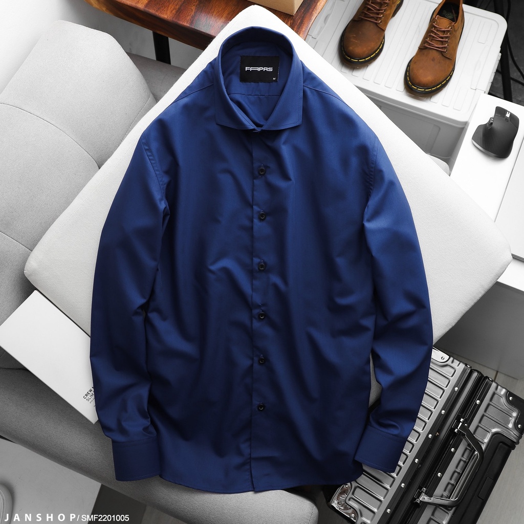 Áo Sơ Mi Trơn Tay Dài Với 5 Màu Đơn Giản Dễ Phối