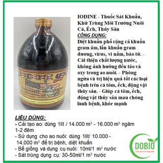 Iodine USA DOPA cho cá, thủy sản chai 1 lít