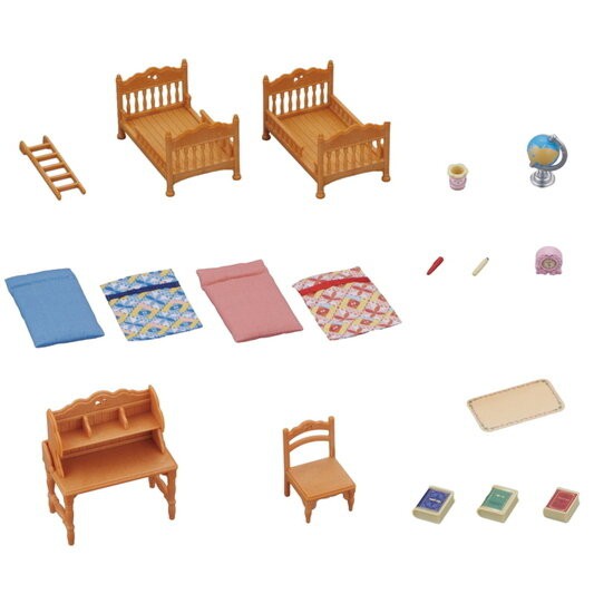 Sylvanian Families Calico Critters Phòng Ngủ Của Bé Children's Bedroom Set