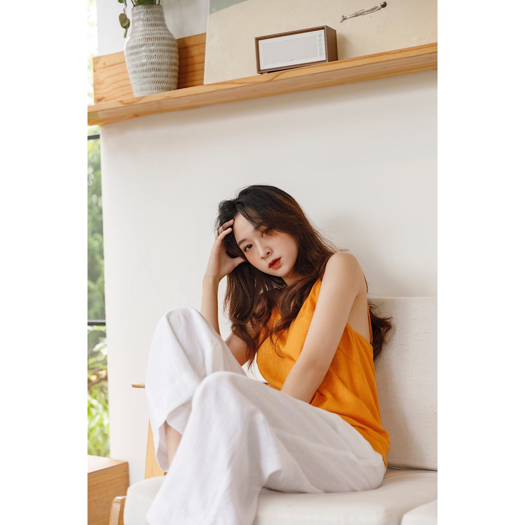 SHU SHI - Áo 2 Dây Linen Đan Chéo Trước ( Ảnh chính chủ của shop )