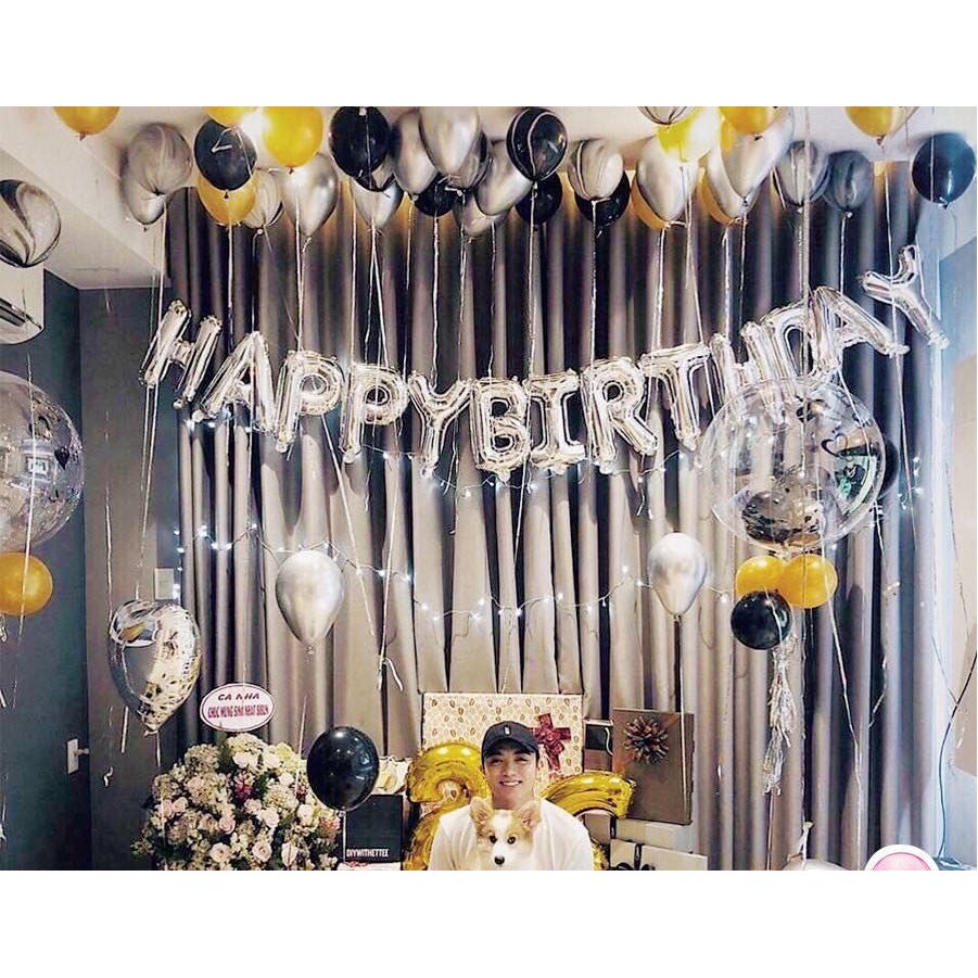 SET TRANG TRÍ SINH NHẬT SP-02 (Tặng kèm băng dính + bơm tay + ruy băng)