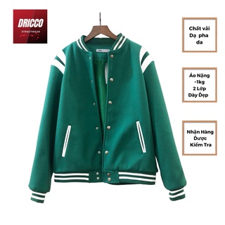 Áo khoác nam nữ, bomber Teddy XANH NGỌC.