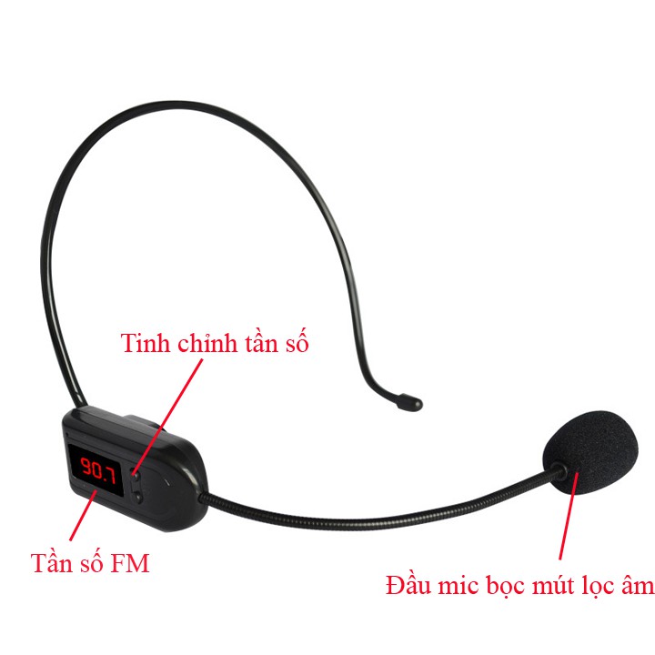 Micro trợ giảng không dây dùng sóng FM