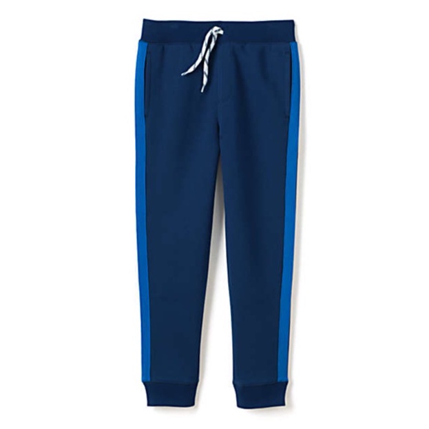 Quần jogger nỉ Lands’ End viền sọc phong cách thể thao - Hàng xuất dư