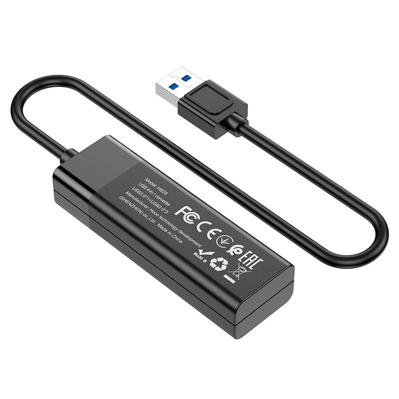 ⚡SIÊU TIỆN LỢI⚡ BỘ CHIA CỔNG USB HOCO HB25 4 cổng USB 3.0 Bộ Hub 4 cổng hỗ trợ truyền dữ liệu nhanh - CHÍNH HÃNG