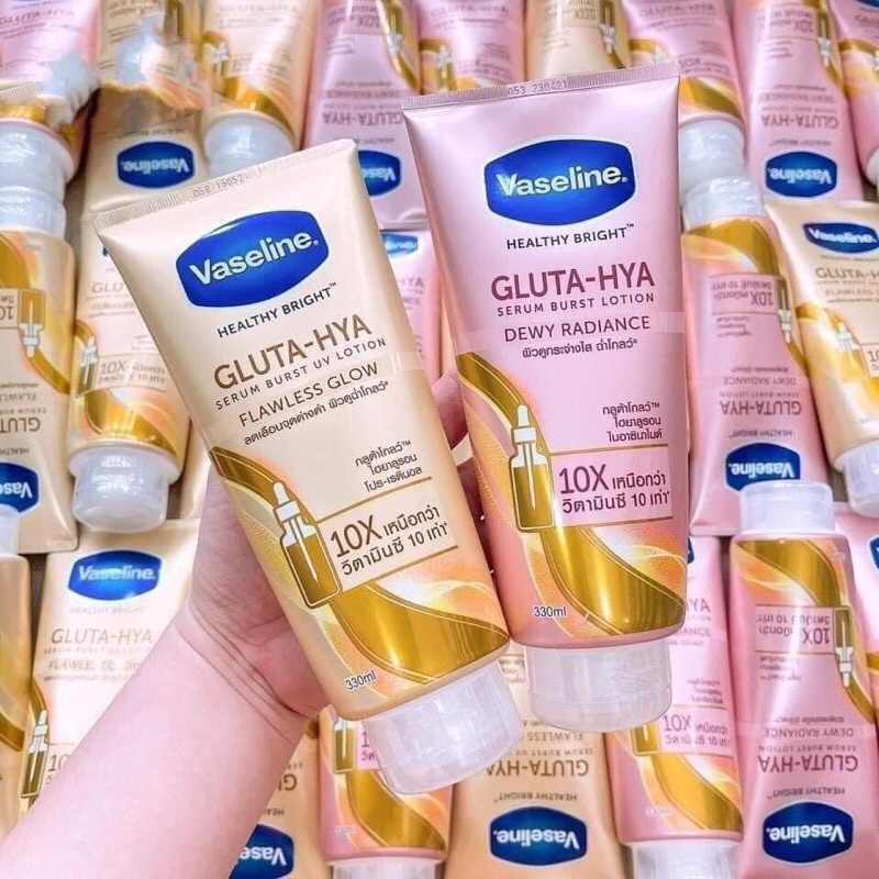 Sữa dưỡng thể Vaseline Healthy Bright Gluta HYA Serum Burst Lotion 10X Thái Lan 330ml