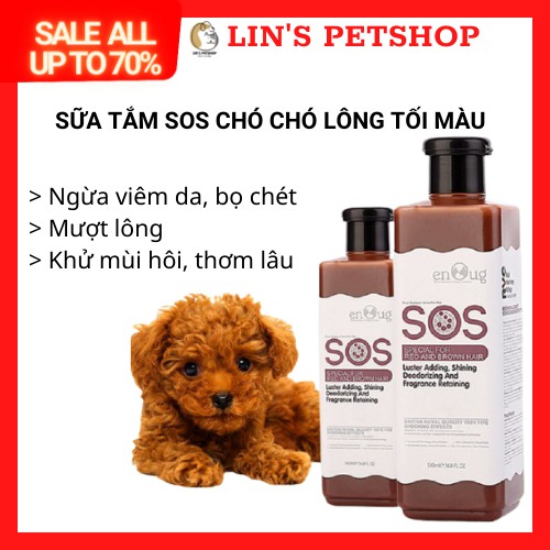 [🛵FREESHIP][CHÍNH HÃNG ] SỮA TẮM SOS CHO CHÓ 530ml trị và phòng ngừa ve rận, thơm lâu