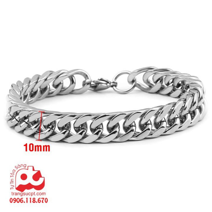 Lắc tay nam cao cấp inox không đen giá rẻ HCM - PT_1_LT168