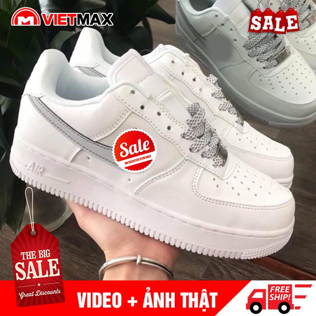 🏠 Giày Sneaker Nam Nữ AF1 Trắng Full - Phản Quang Thể Thao (AF1 Fozzrce) (FULL BOX) | BigBuy360 - bigbuy360.vn