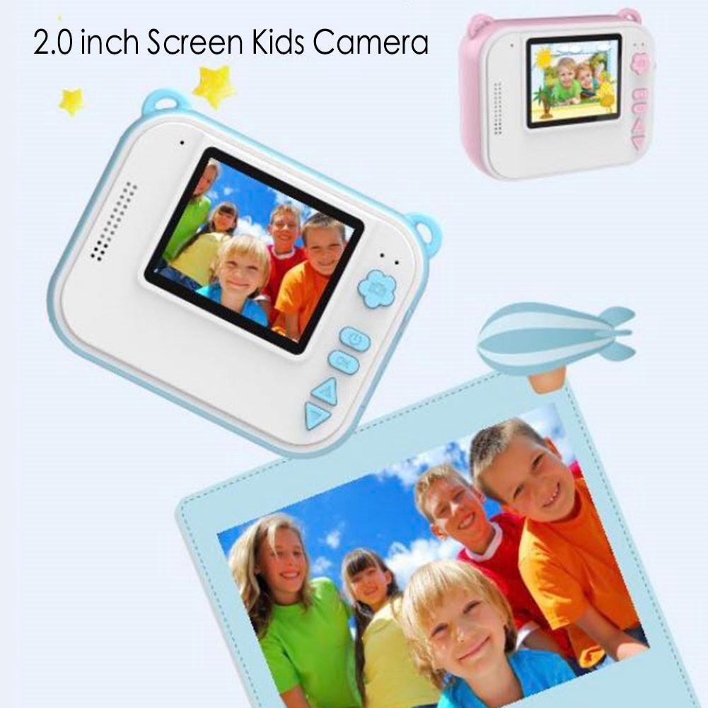 Máy ảnh trẻ em mini kỹ thuật số tức thì 2 inch DIY tự động in ảnh đen trắng