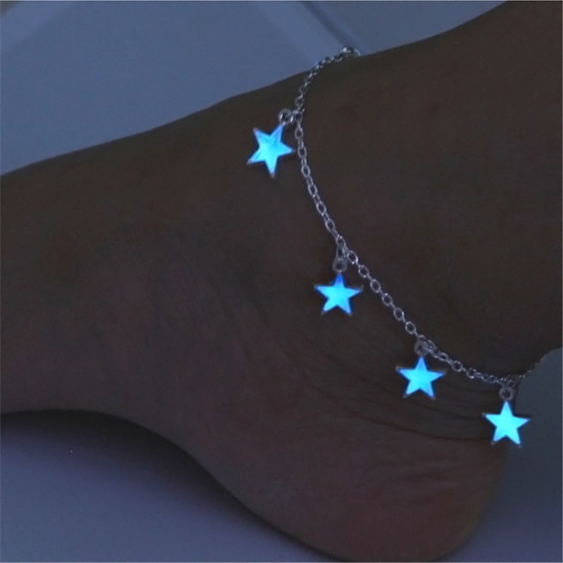 Vòng tay/Lắc chân dạ quang ngôi sao/trái tim/bông hoa LUCKY STAR | BigBuy360 - bigbuy360.vn