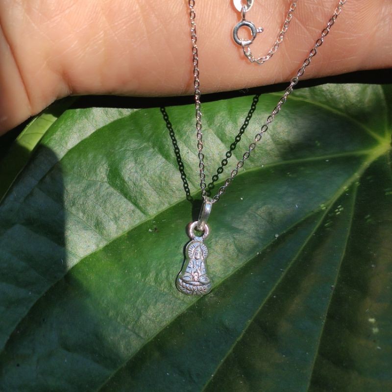 Dây chuyền bạc ta phật quan âm sợi mảnh