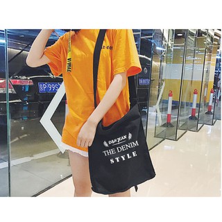 Túi đeo chéo nữ jean 2 túi tiện dụng