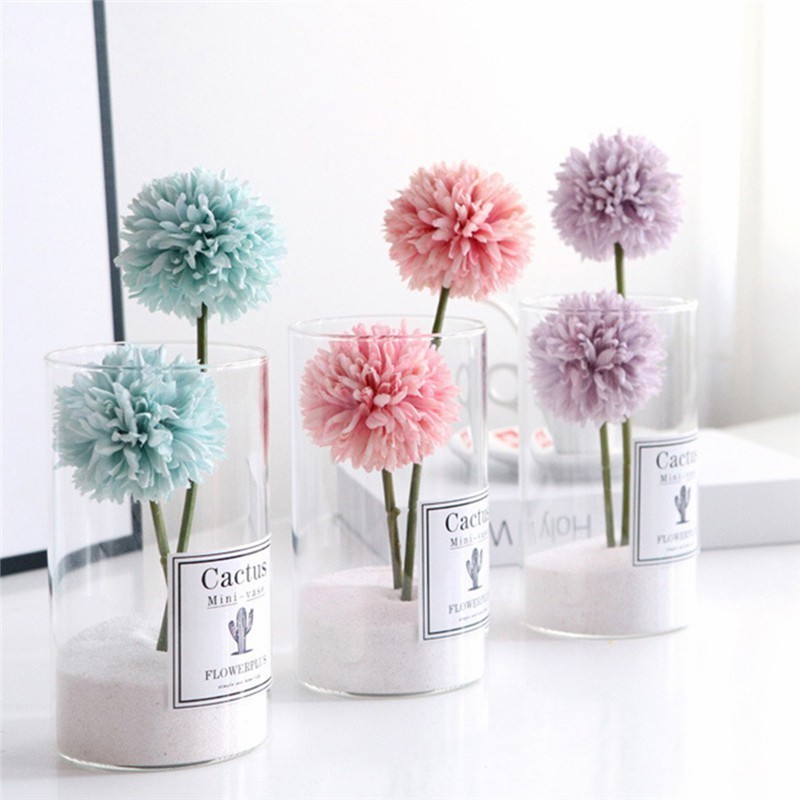 Hoa bồ công anh và hoa cúc nhân tạo bằng lụa dùng cho trang trí phòng khách