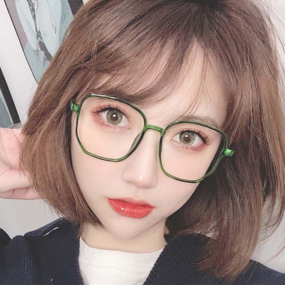Kính Chống Bức Xạ Tròng Đa Giác Tròng Màu Đen Thời Trang Cho Nữ AVALENTINE