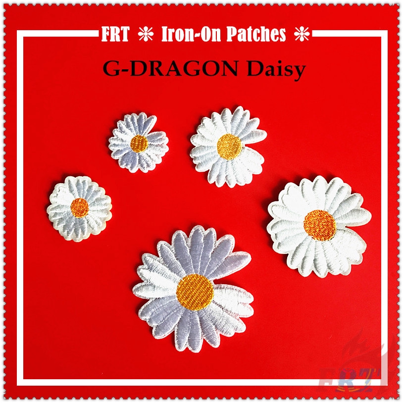 Set 5 Miếng Vá Quần Áo Thêu Hình Hoa Cúc