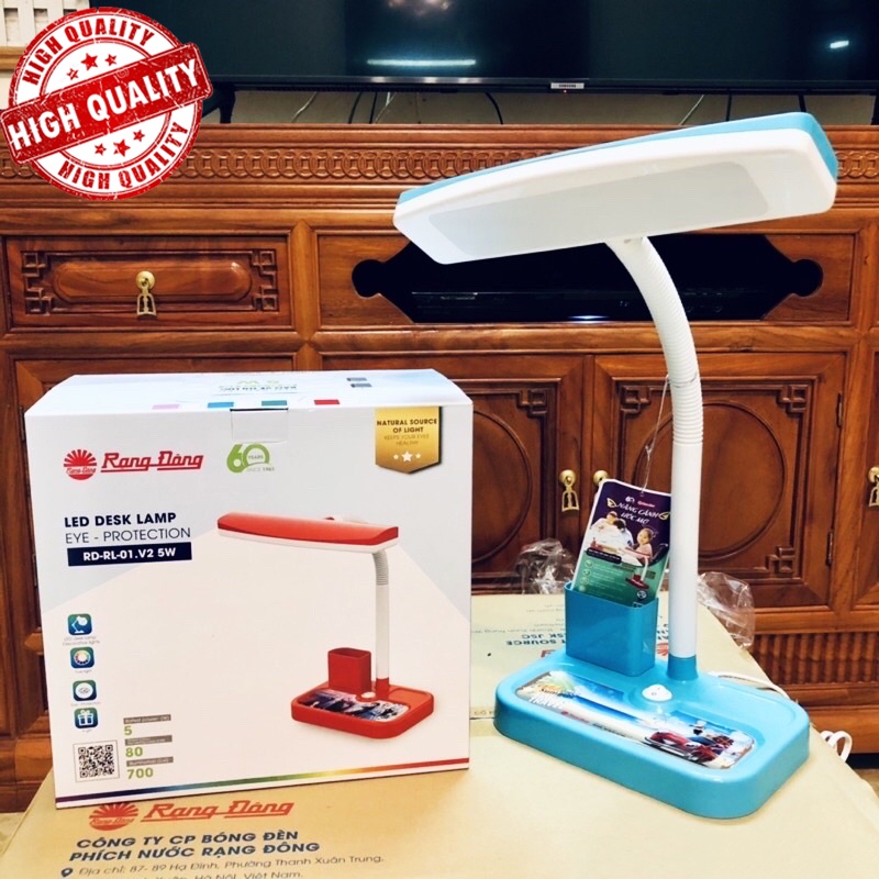 Đèn bàn/ Đèn học để bàn chống cận 5W LED Rạng Đông RD-RL-01.V2 màu ngẫu nhiên