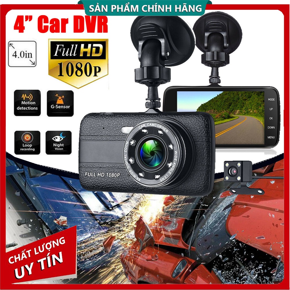 Camera Hành trình ô tô CX5/ A10 FHD 1080P - Quay camera trước sau, ống kính kép, Màn hình IPS 4 Inch siêu đẹp