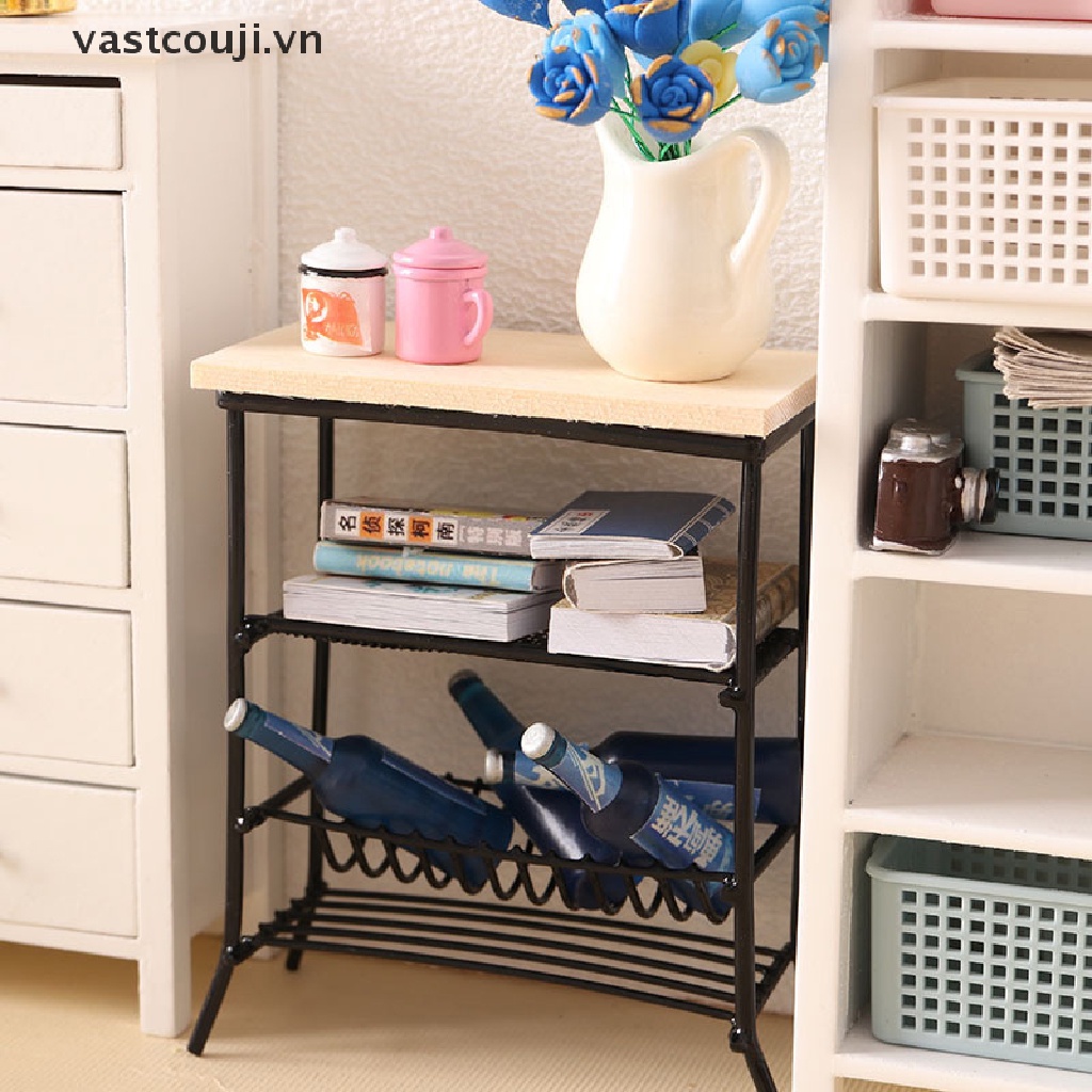 Kệ Sắt Mini Trưng Bày Đồ Chơi Búp Bê VASTJI Tỉ Lệ 1: 12