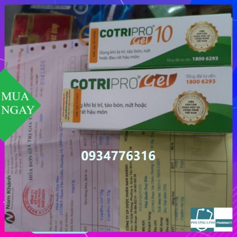 COMBO VIÊN UỐNG + GEL BÔI CO BÚI TRĨ GIẢM ĐAU RÁT HẬU MÔN COTRIPRO