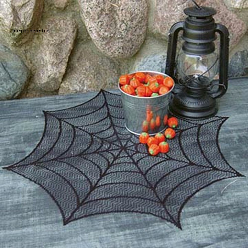 Khăn trải bàn hình mạng nhện trang trí tiệc Halloween độc đáo