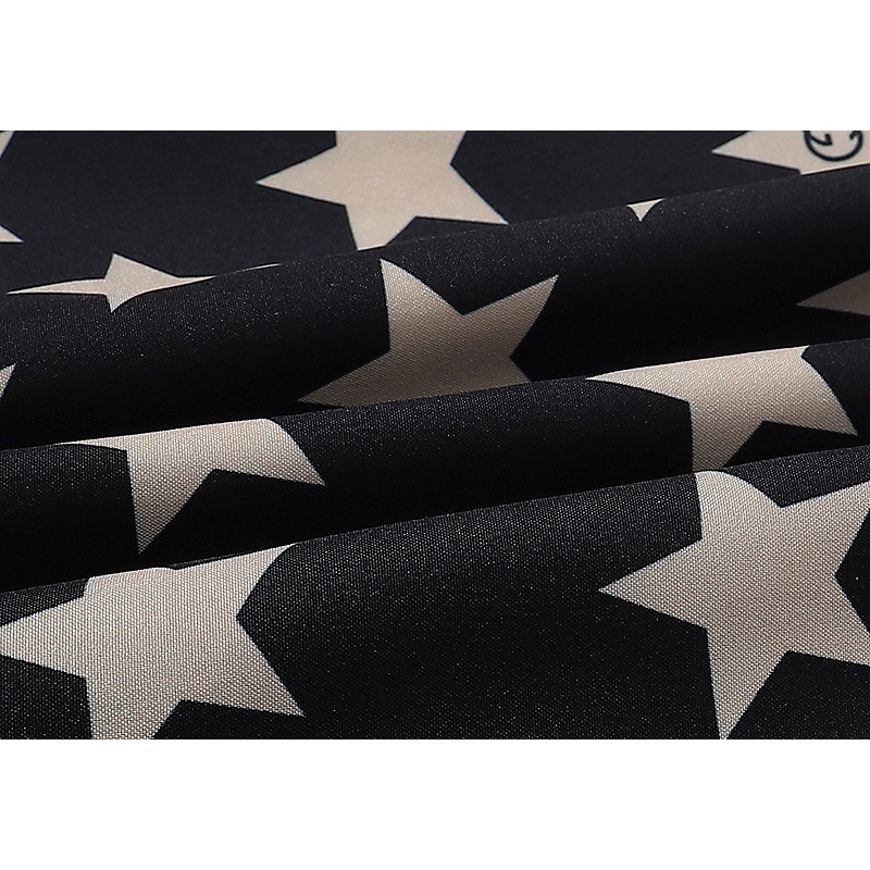 Áo Sơ Mi Ngắn Họa Tiết Ngôi Sao Thời Trang Mùa Hè