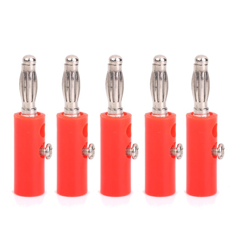 Set 10 jack cắm bắp chuối 4mm màu đỏ + đen