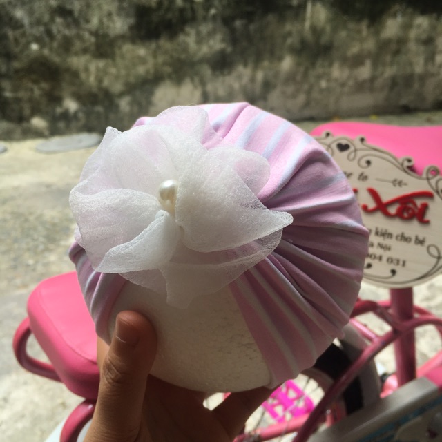 [HÌNH THẬT- VIDEO] Nón turban cho bé 0-12 tháng cotton