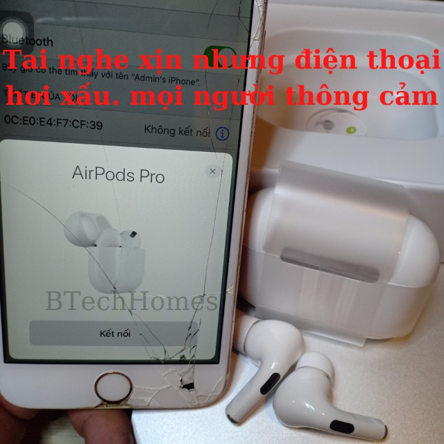 [ Tặng Bao Đựng ] Tai Nghe Không Dây AirPods Pro Tai Nghe Bluetooth AirPods Hàng Cao Cấp Chống Ồn Hiện Đại Đổi Tên