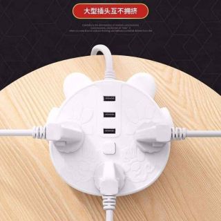 Ổ cắm đa năng 3 đầu usb (sẵn)