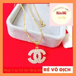 Dây chuyền dạng mì xoắn mặt chữ x đính đá thiết kế cao cấp
