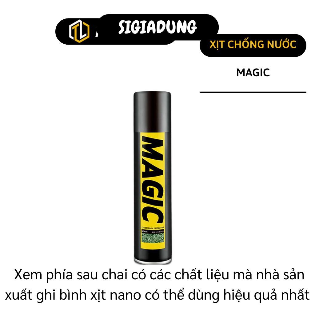 [SGD] Bình Xịt Giày Chống Thấm - Chai Xịt Đồ Da, Balo Nano Chống Nước, Bụi Bẩn Magic 8801