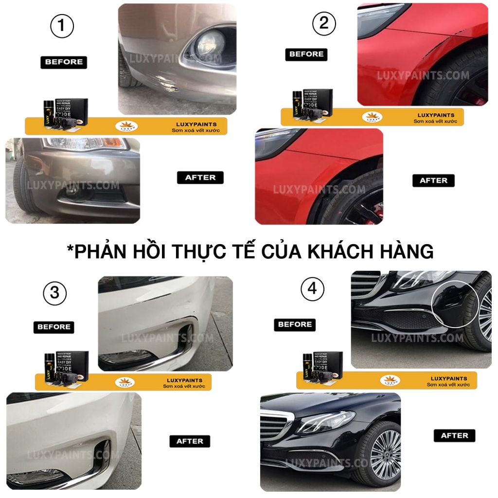 Sơn xóa vết xước xe ô tô Mitsubishi Xpander LUXYPAINTS, Bút tẩy xoá vết trầy xước sơn xe oto màu chuẩn CODE - LP01MIXP