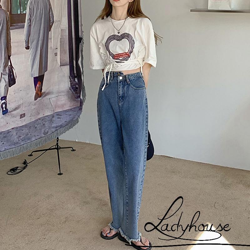 Áo Croptop Cổ Tròn Tay Ngắn In Họa Tiết Trái Tim Thời Trang Mùa Hè Cho Nữ