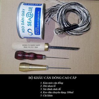 COMBO BỘ KIM KHÂU GIÀY CÁN ĐỒNG KÈM KEO DÁN CHUYÊN DỤNG