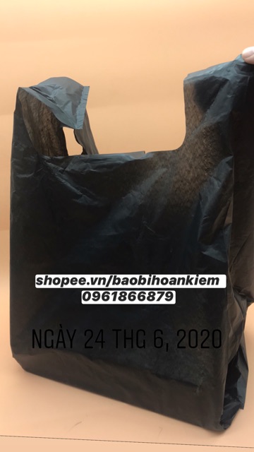 1kg Túi đen rẻ hai quai - Túi đựng rác đen loại dai siêu tiết kiệm, túi đi chợ đóng gói hàng