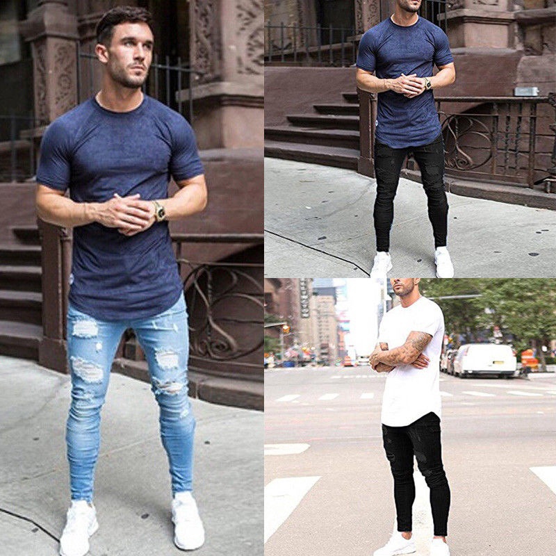 Quần jeans skinny nam mài rách size S-3XL