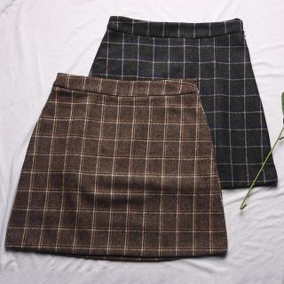 Chân váy dạ kẻ
