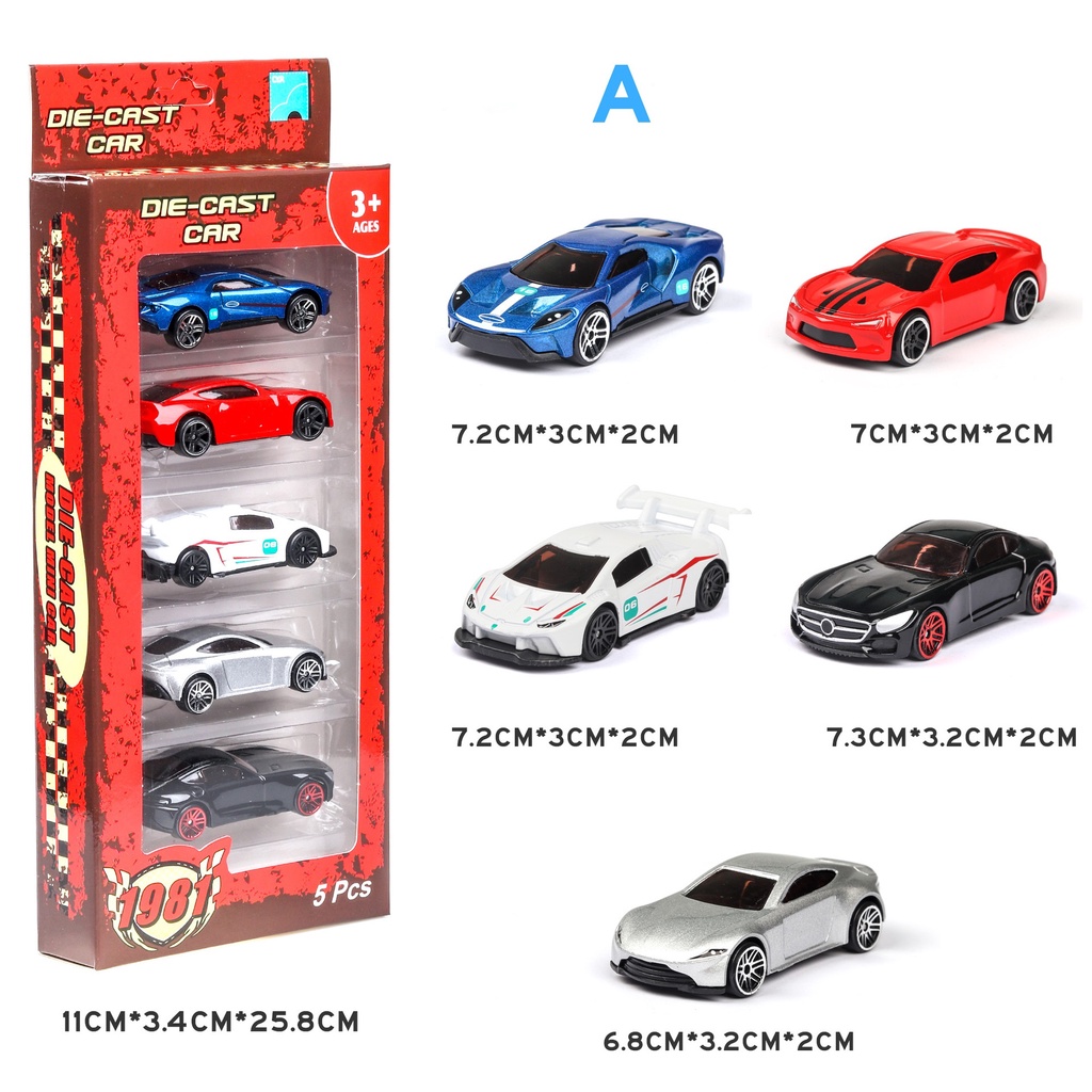 BỘ 5 SIÊU XE MÔ HÌNH KIM LOẠI