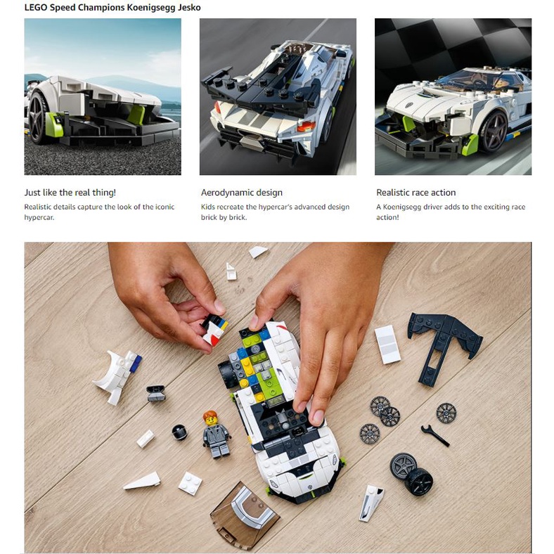 Đồ chơi siêu xe LEGO Speed Champions Koenigsegg Jesko 76900 Mới năm 2021