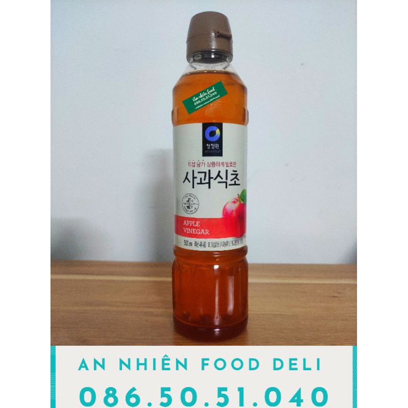 Giấm Táo Hàn Quốc Dấm Chai 500ml