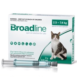 BROADLINE FOR CAT diệt nội ngoại ký sinh trùng mèo - 1 ống
