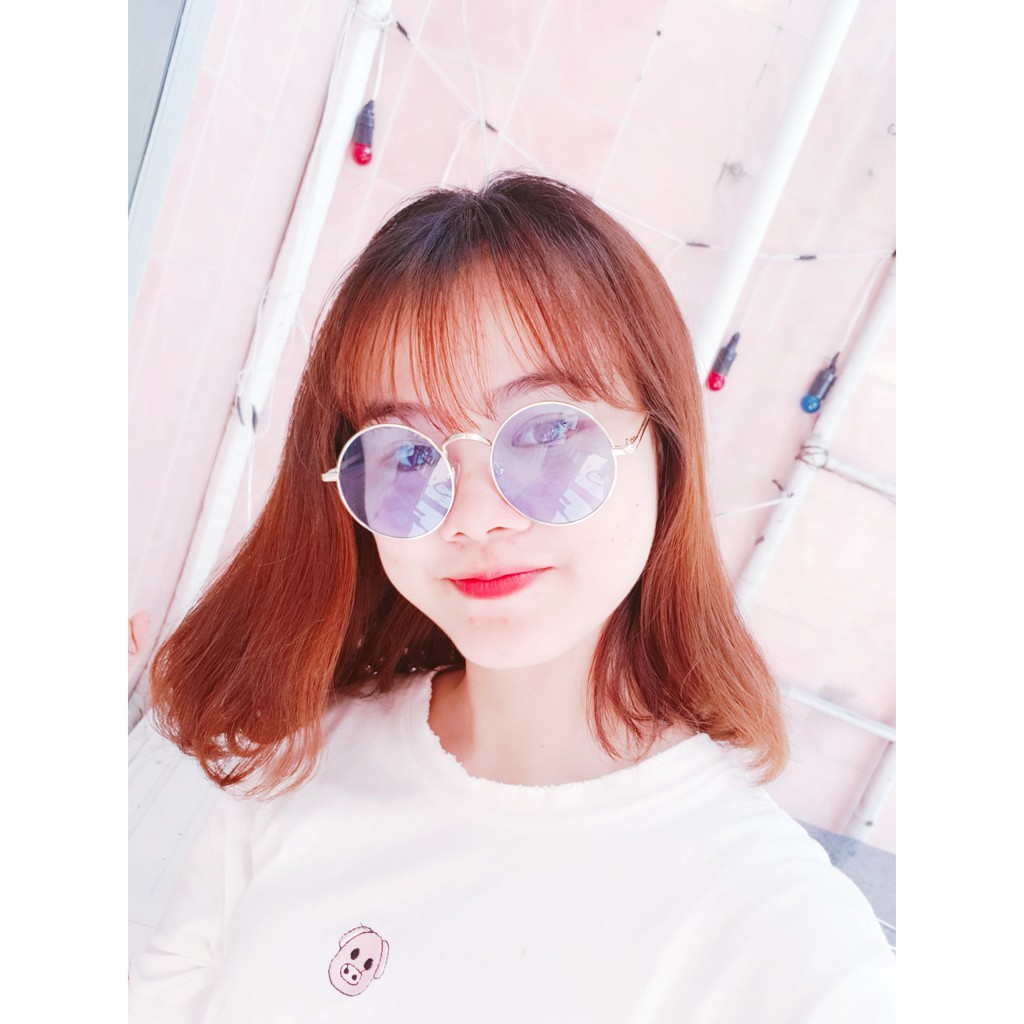 Mắt kính thầy bói oval xuyên đêm nhiều màu💖FREESHIP💖gọng kính mát nữ hàn quốc tròn xoe AH153